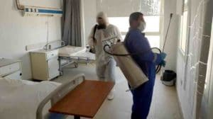 تعقيم مستشفى بئر العبد المركزي في شمال سيناء مصر