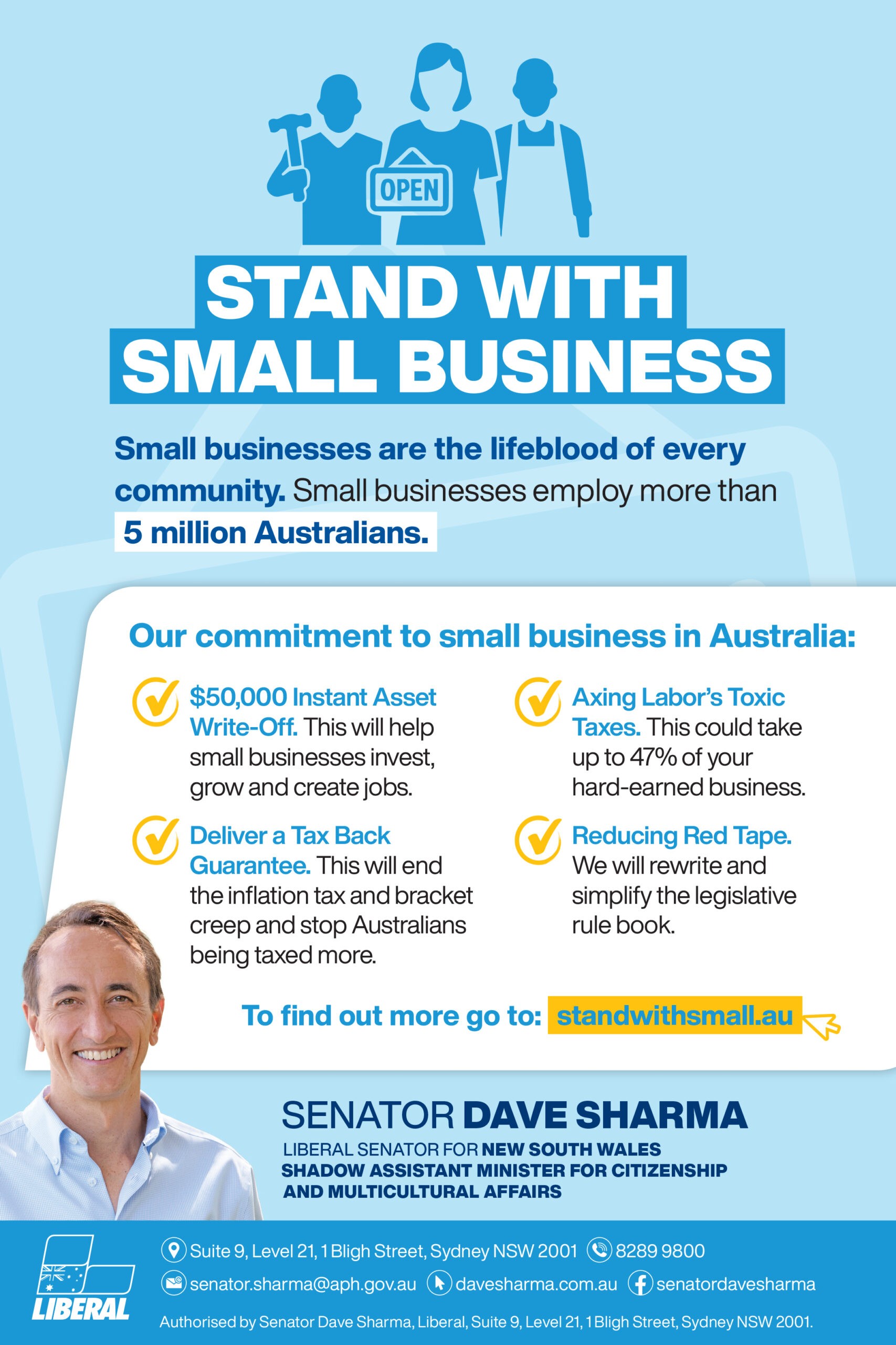 Stand with small business